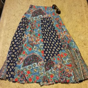 Vibrant women’s multi colored maxi skirt